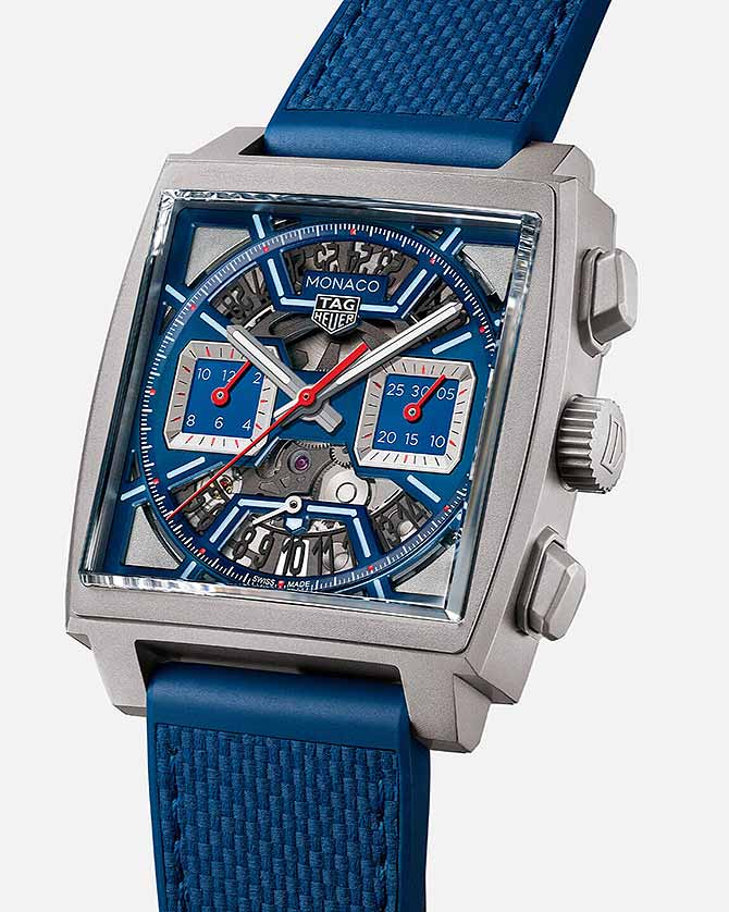 西服穿搭鏤空計時腕錶推薦 1 TAG Heuer Monaco Chronograph鏤空計時腕錶
